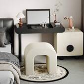 化妆凳北欧网红奶油风化妆台椅子卧室轻奢高级感梳妆凳凳子矮凳