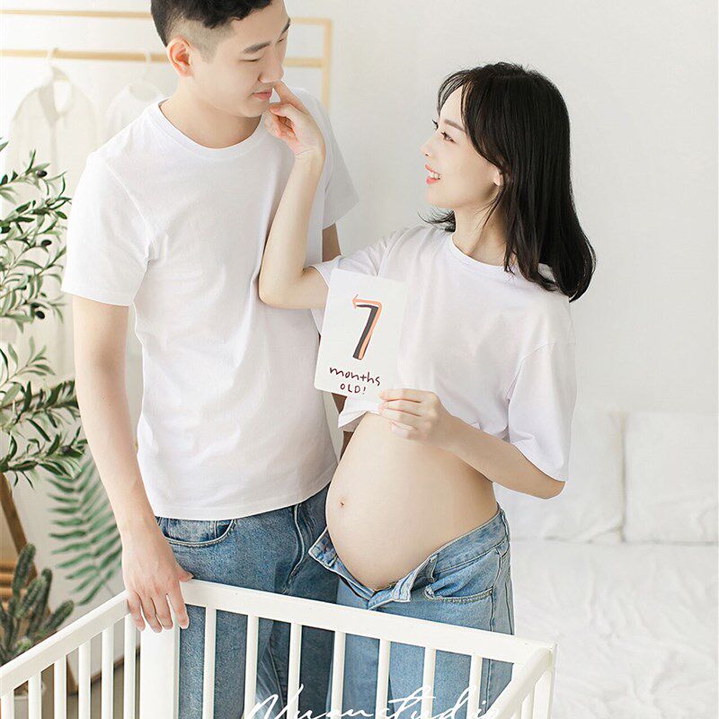新款影楼主题服装孕妇拍r照情侣装摄影韩版情侣男女夫妻影楼孕妇