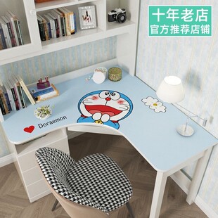 转角书桌桌垫防水防m油皮革桌布拐角lL弧型电脑桌写字台布可定制