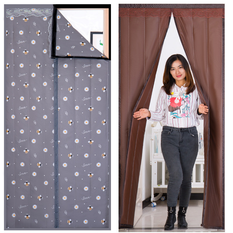 磁性分片保暖棉门帘隔音隔断帘挡风布艺卧室内自动吸合防尘装饰帘,居家布艺,门帘,淘宝优惠券,粉丝福利购,淘宝优惠卷