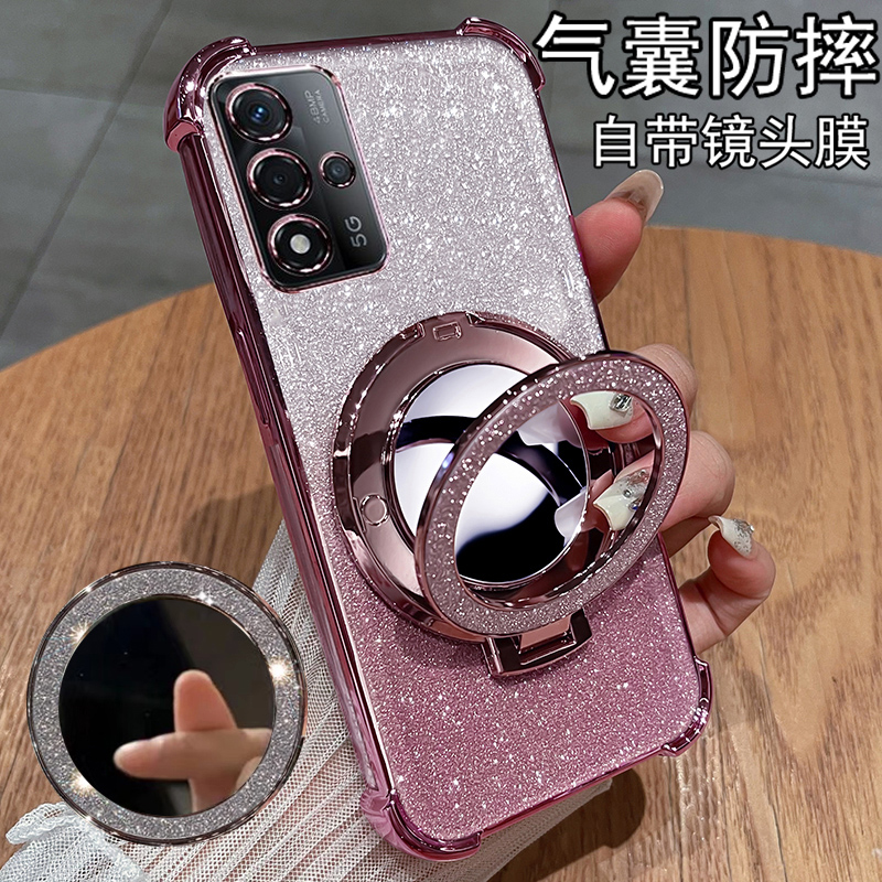 适用oppoA93s手机壳oppo保护A93s硅胶套5G气囊全包PFGM00防摔透明软壳opa带支架opopa女款oppopfgm高级感s5g