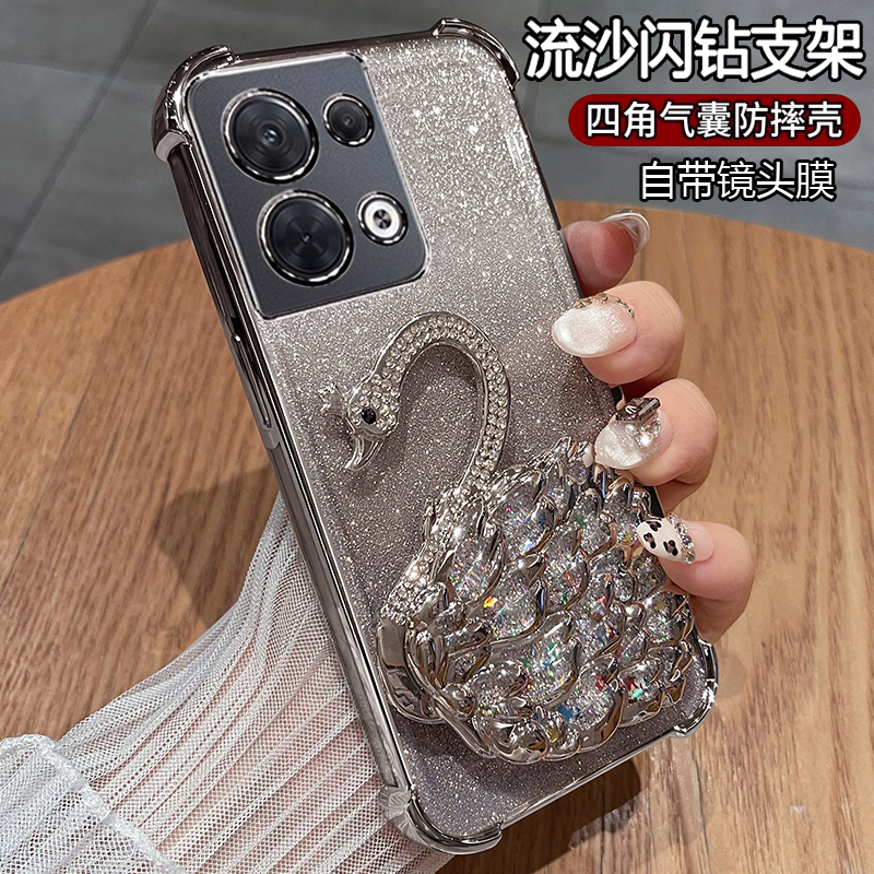 适用opporeno8手机壳reno8pro十保护oppo硅胶套5g全包防摔PGBM10透明软PGAM可爱女85g新款加0pp0高级感带支架