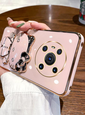 适用华为荣耀magic3手机壳mgaic3pro保护5G硅胶套ELZ一AN00带补妆镜10全包防摔软majic魔术35g女新款por网红