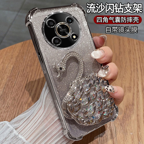 华为荣耀X30硅胶气囊防摔带支架