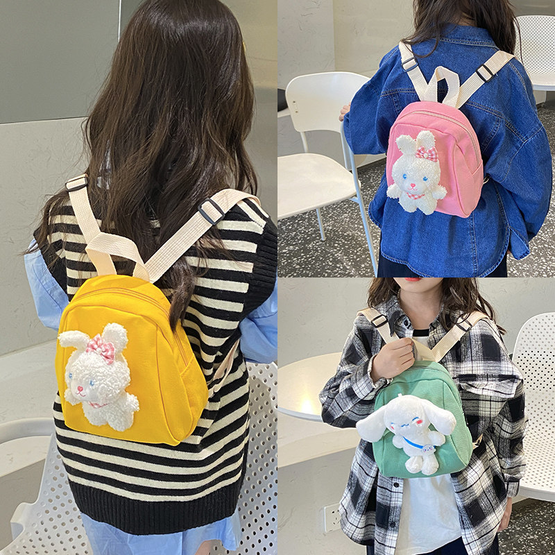 幼儿园书包男童可爱卡通帆布儿童後背包女孩新款洋派迷你小童背包