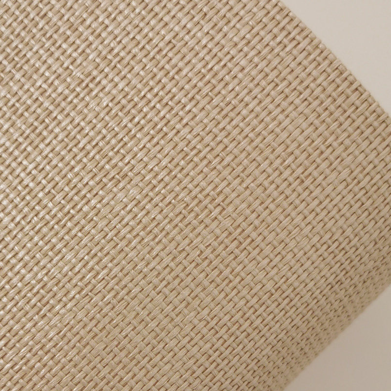 草编壁纸乳白色环保墙纸高档酒店柜门装饰饰面材料电视背景墙满铺