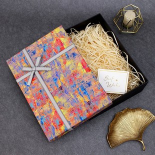 布艺礼物盒定制抽象艺术大号包装盒生日礼盒空盒小众高级感礼品盒