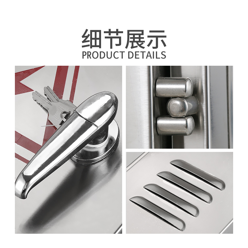 户外防水不锈钢配电箱 室外防雨三相电表计量箱 双开门两边对开