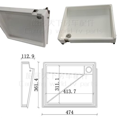 改装房车折叠水盆 拖挂C型旅居车背驼商务车卫生间一体式洗手盆洗