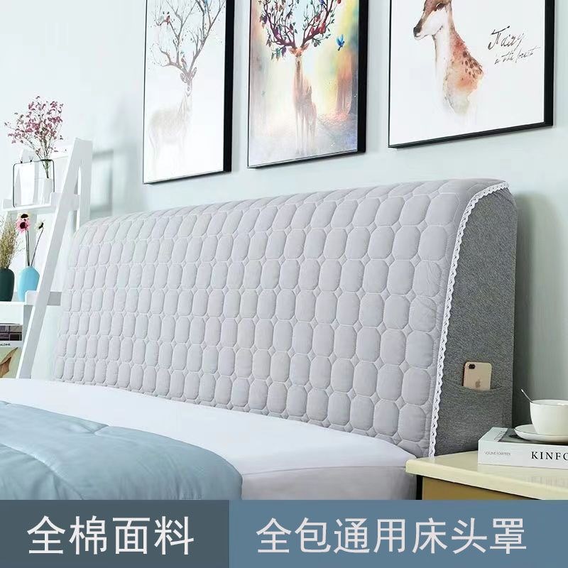全棉床头罩2025年新款全包保护套床头套软包高档欧式万能靠背罩