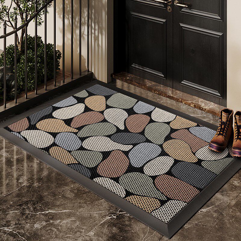 鹅软石入户门地垫玄关大门口进门脚垫防滑除尘耐磨弹力地毯室外垫