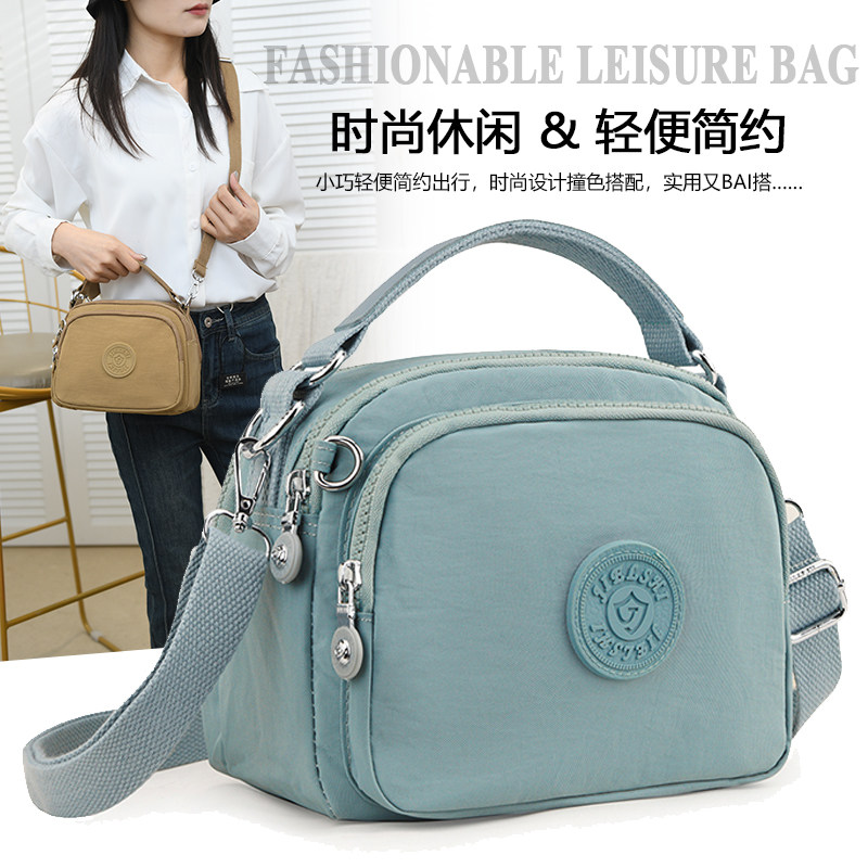 斜挎手提包女两用小包轻便牛津布2024新款帆布手拎包女高级感单肩