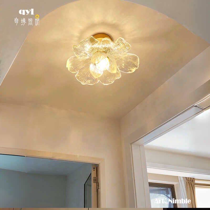 花瓣过道走廊灯高级感阳台琴房美容院楼梯衣帽间入户玄关吸顶灯,家装灯饰光源,厨卫/阳台/玄关/过道吸顶灯,淘宝优惠券,粉丝福利购,淘宝优惠卷