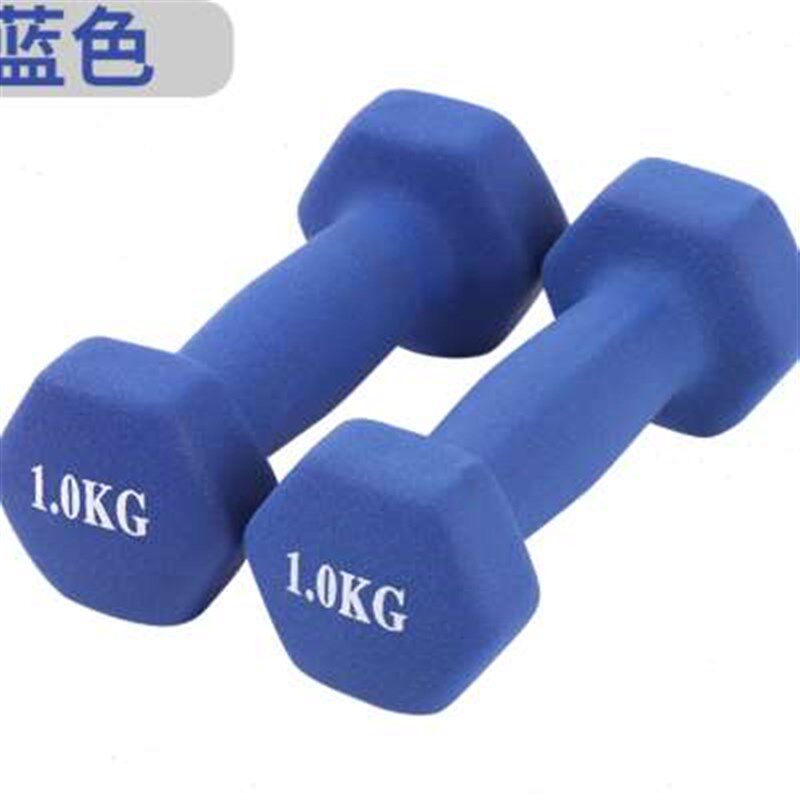 彩色女士小哑铃一对跳操瘦臂塑身1~5公斤儿童深蹲甩摆划船
