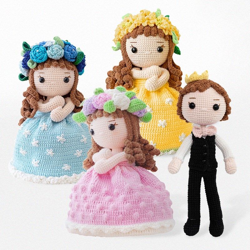 大号新娘公主手捧花手工钩针编织玩偶diy材料包手工礼物毛线娃娃,服饰配件/皮带/帽子/围巾,DIY编织材料包,淘宝优惠券,粉丝福利购,淘宝优惠卷