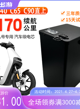 顺风九号电动车锂电池新C系C40 C65LiteC65 C90大U容量增程48v动