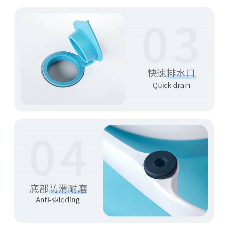 婴儿折叠浴盆儿童沐浴桶新生儿家用宝宝洗澡盆可坐躺小孩儿童浴桶