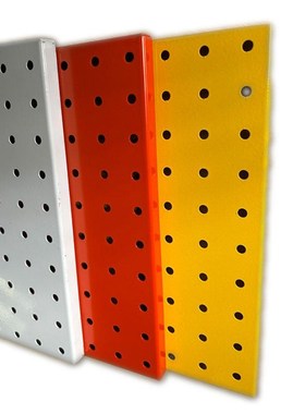 圆孔穿孔板黄色烤漆冲孔板室内隔音墙面外墙装饰金属建筑冲孔网