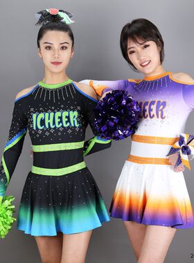 恋上啦啦操比赛服男女定制小学生团体舞台L啦啦队表演比赛服装演