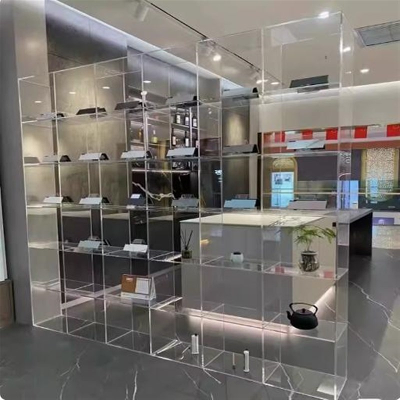 亚克力板展示柜透明展示柜盒子展示架定制酒柜书柜模型收纳陈列架