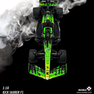 预1:18索立德周冠宇o博塔斯2024拉斯维加斯F1索伯C44汽车模型摆件
