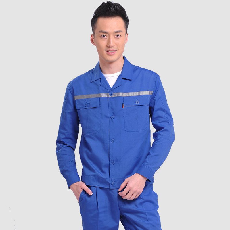 夏季薄款 长袖工作服 保洁员服 车间制服 P机修汽修工人劳保服