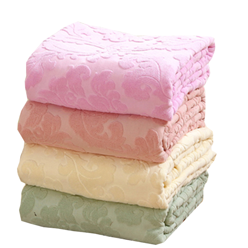 老式毛巾被单人双人加厚全棉提花被毛巾毯床单盖毛毯夏季薄款