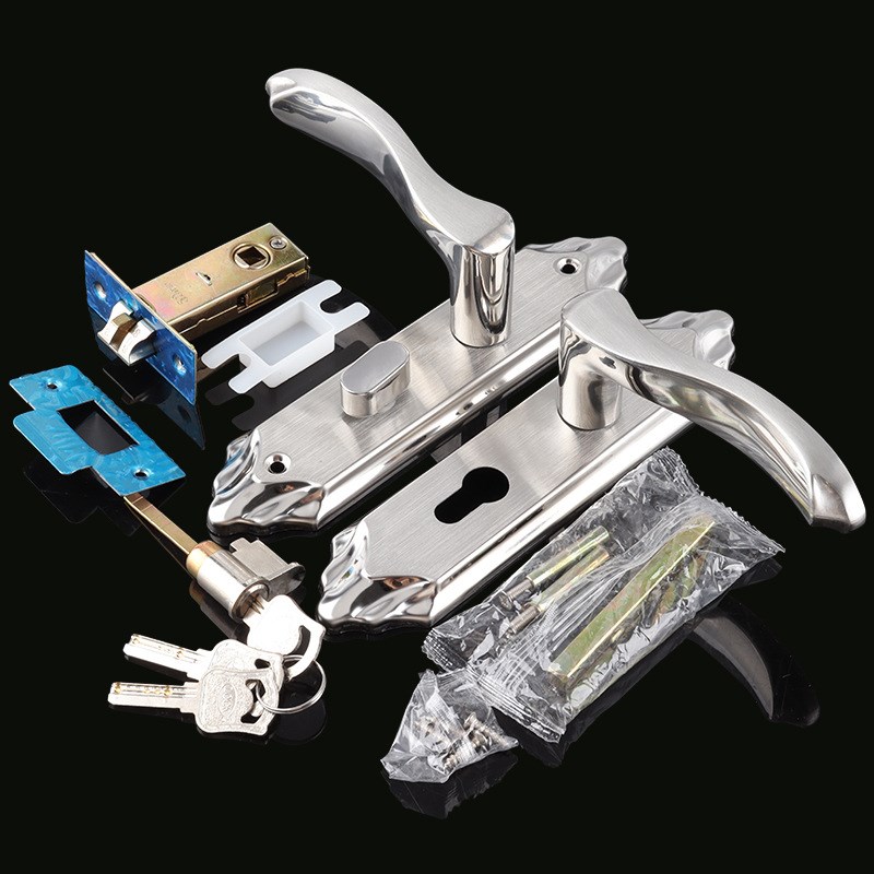 房门锁室内门锁木门锁单舌门锁静音卧室门锁304不锈钢门锁具