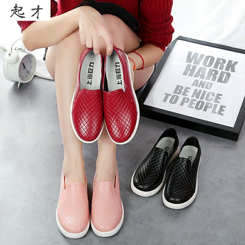 新款韩版浅口雨鞋女时尚成人低帮短筒防滑防水鞋厨房工作胶鞋情侣