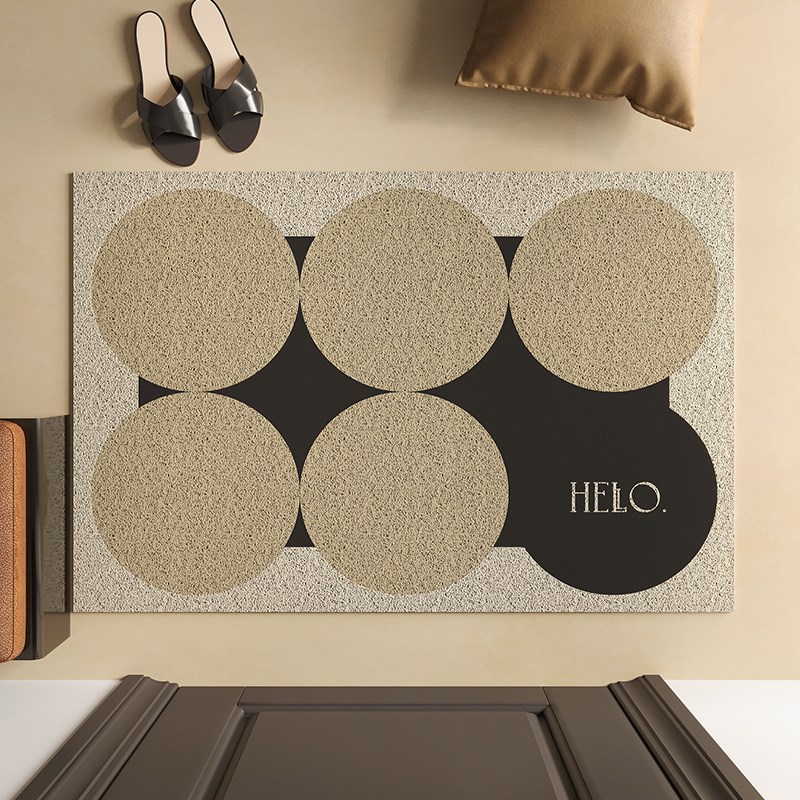 入户门垫进门门口口美拉德奶油风地垫耐脏蹭土地毯可裁剪丝圈脚垫