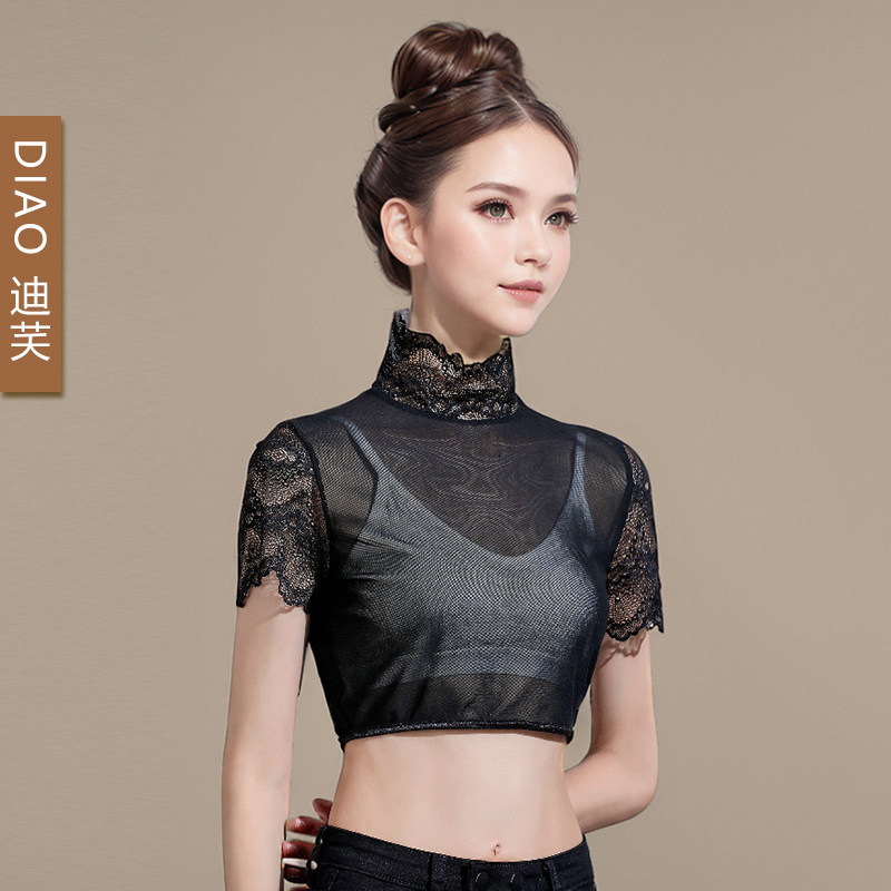 网纱假领子女百搭假领春夏秋冬花边领蕾丝高领半截打底衫内搭薄款