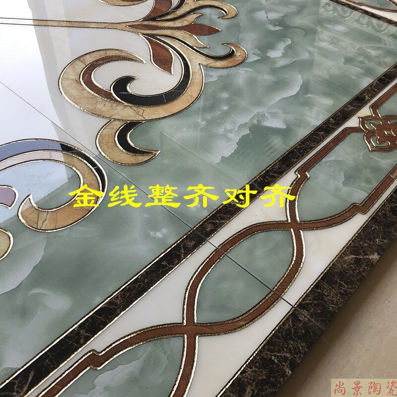 客厅瓷砖拼c花地砖800X800过道入户玄关欧式餐厅地毯花拼图抛晶砖