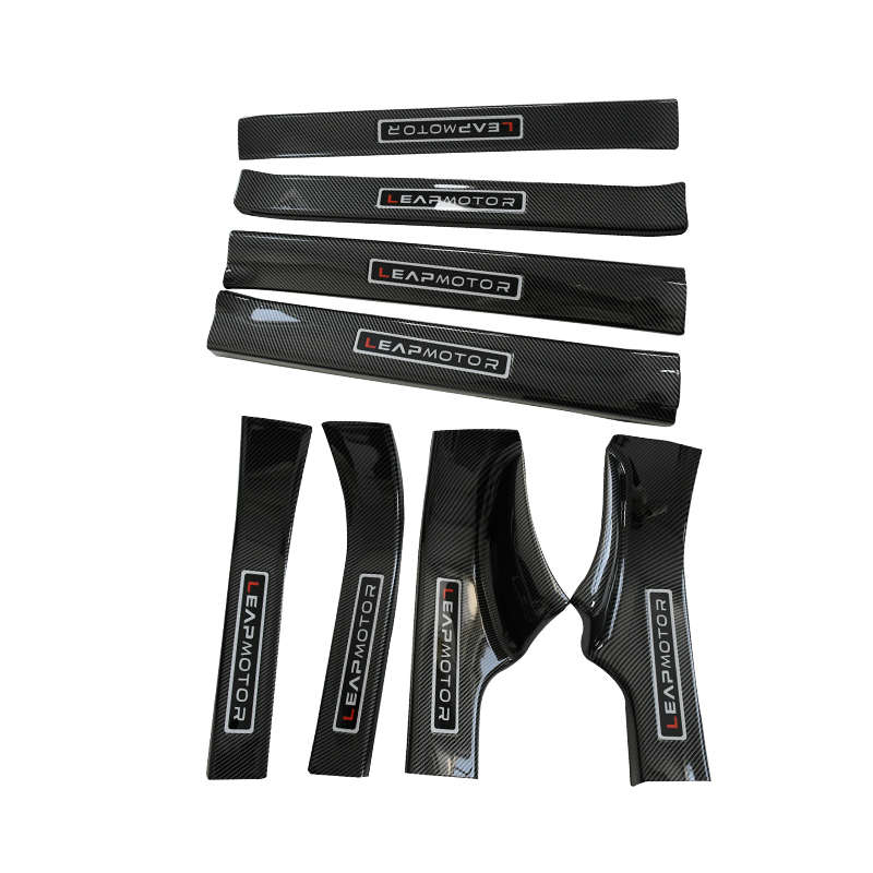 零跑T03汽车门槛防踩贴装饰条迎宾踏板爆改装配件保护条内饰用品