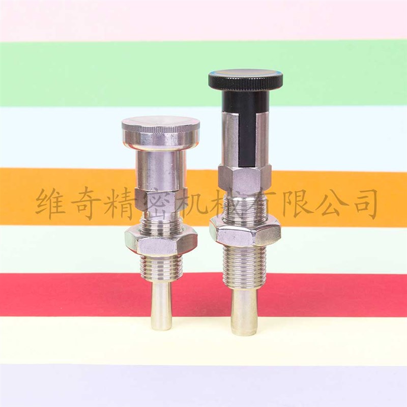 旋钮柱塞 加长型分度销螺纹M16*1.5牙距 VCN243弹簧销自锁/复位型