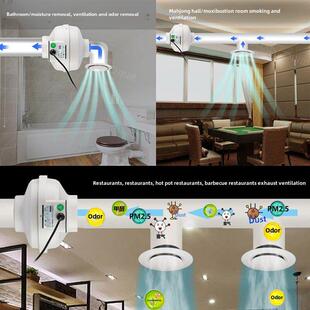 新易丰涡轮增压风管风机强力排风机静音排风机通风机私人房间专用