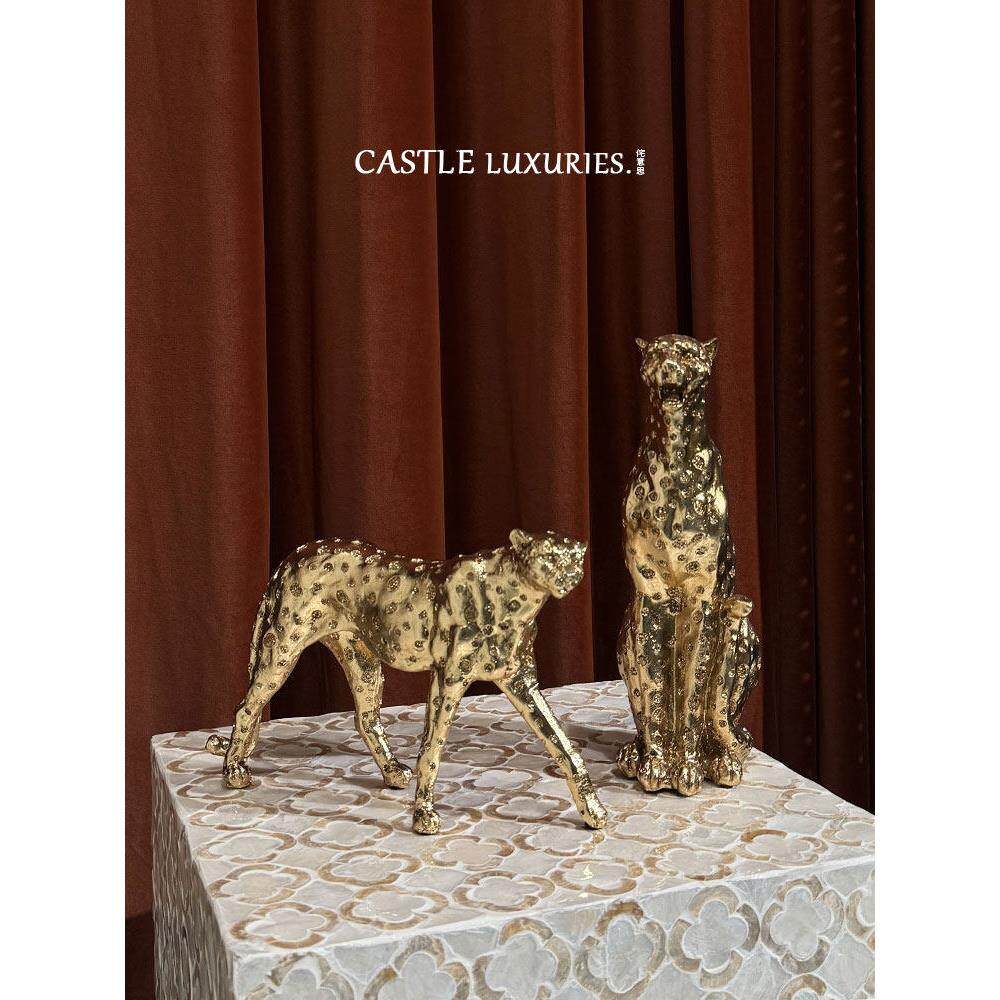 Wabi有趣C@Rter猎豹装饰轻豪华中世纪豹装饰豪华客厅时尚艺术装置