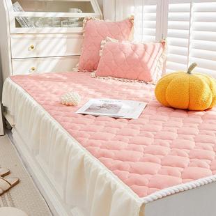 2024新款简约欧式公主风阳台飘窗垫加厚毛绒防滑落地窗垫子榻榻米