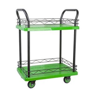 好意推静音带护栏易双层三平板车仪器车实验室餐车专用摆摊小推车