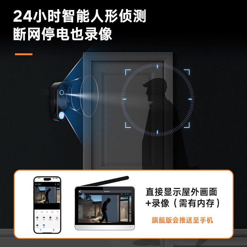 直销智能清1080P无线可视对讲门铃家用别墅叮咚门禁5G涂鸦视频监