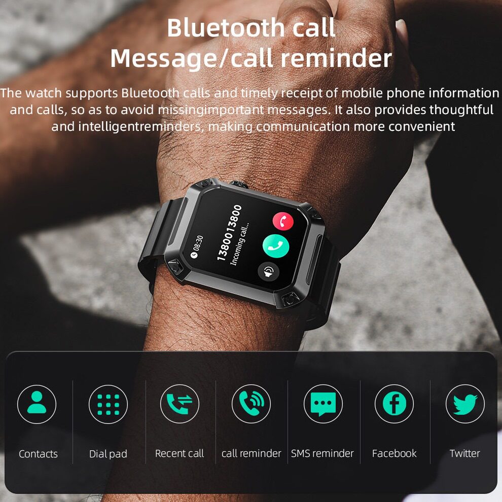 直销LOKMAT OCEAN 2 PRO 智能手表蓝牙通话运动手环健康监测信息