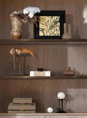 侘寂风样板间客厅书房书柜书架摆件电视柜民宿高级感软装饰品组合