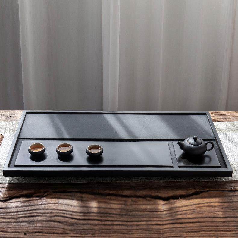天然黑金石茶盘，家庭简单现代办公大小石茶桌一体式托盘茶海,餐饮具,茶盘,淘宝优惠券,粉丝福利购,淘宝优惠卷