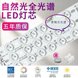 普瑞全光谱灯芯吸顶灯替换灯条护眼防蓝光光源客厅卧室灯离线语音