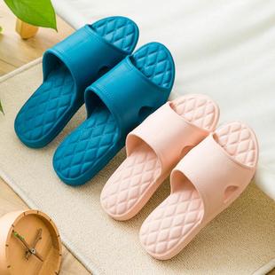 女夏软底浴室防滑情侣家用厚底无味无声按摩凉拖鞋 防臭抗菌拖鞋 男