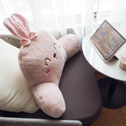 学霸家居毛绒靠枕腰靠垫可爱椅子飘窗腰枕办公室汽车车载护腰女