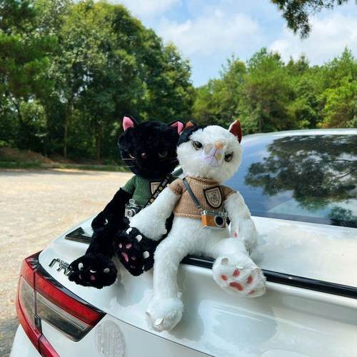 可爱公仔汽车尾部挂件车尾后备箱摩托 托电动车玩偶挂件装饰品车