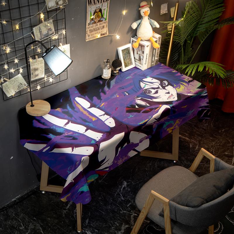 日式动漫蓝色监狱周边卡通桌布宿舍防水装饰书免洗防尘长方形盖布