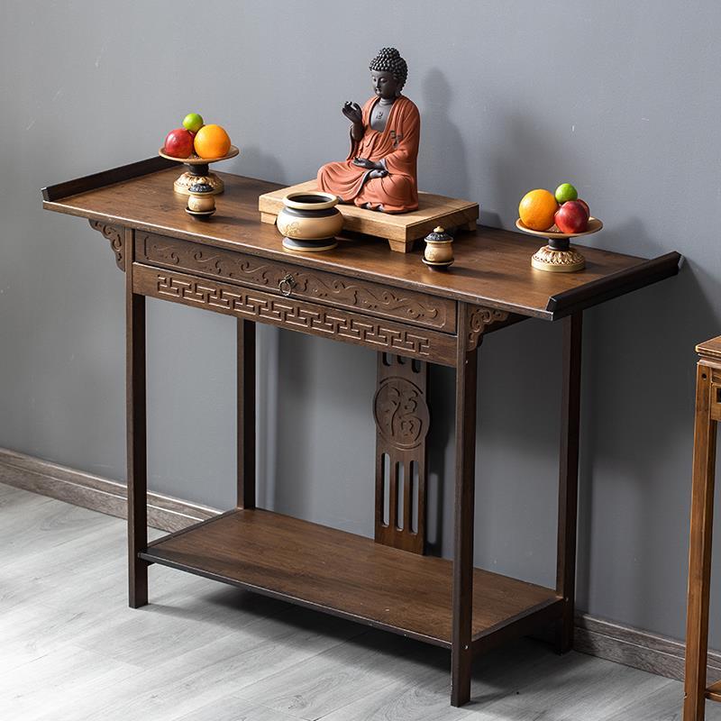 新中式佛龛供台香案财神桌经型中堂供桌佛台济家用贡桌供奉玄关桌