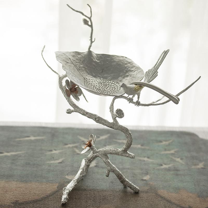 淘瓷八 茶滤枫叶茶具茶漏茶托组合创意功夫茶具茶道配件一件