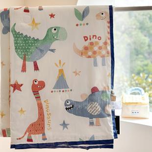 全棉A类长绒棉单人夏凉被150x200可机洗长绒棉空调被儿童轻薄被子